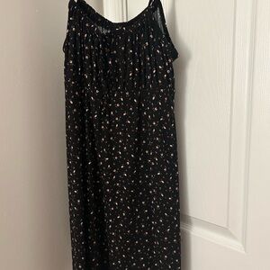 Black Floral Sleeveless Dress